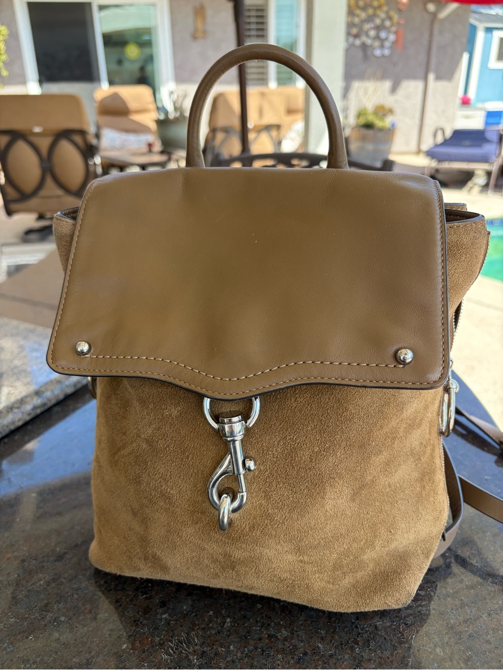 Rebecca Minkoff Jody Convertible Suede Leather Backpack